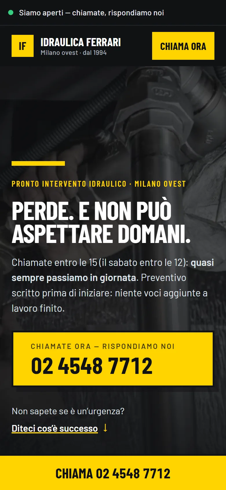 Idraulica Ferrari, versione telefono